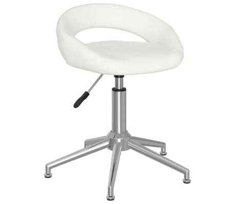 vidaXL Chaises pivotantes à manger lot de 2 blanc similicuir