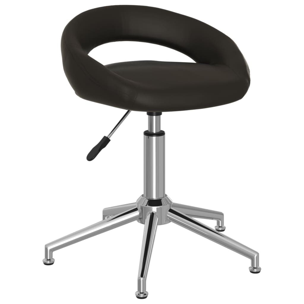 

vidaXL Eetkamerstoelen draaibaar 2 st kunstleer zwart