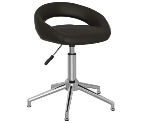 vidaXL Chaises pivotantes à manger lot de 2 noir similicuir