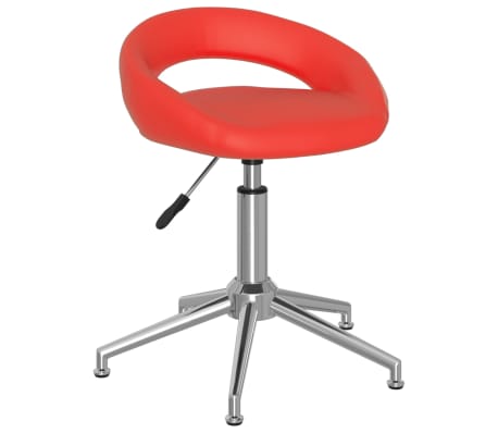 vidaXL Chaises à manger pivotantes lot de 2 rouge similicuir