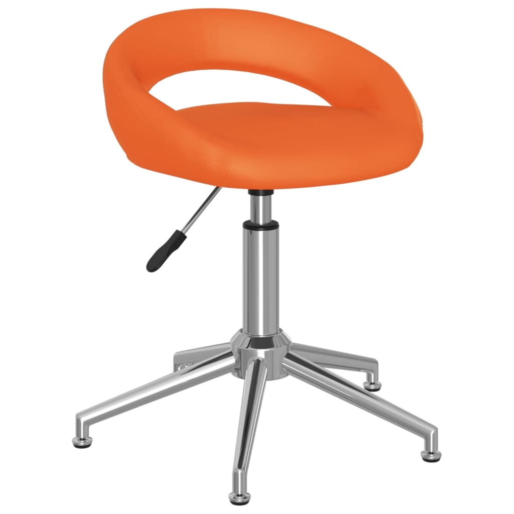 

vidaXL Eetkamerstoelen draaibaar 2 st kunstleer oranje