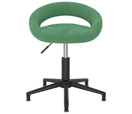 vidaXL Silla de oficina giratoria de terciopelo verde oscuro