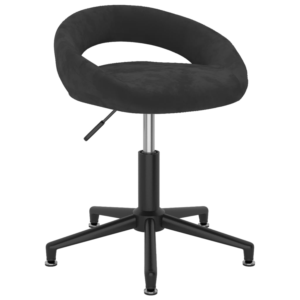 2 db fekete bársony forgó étkezőszék