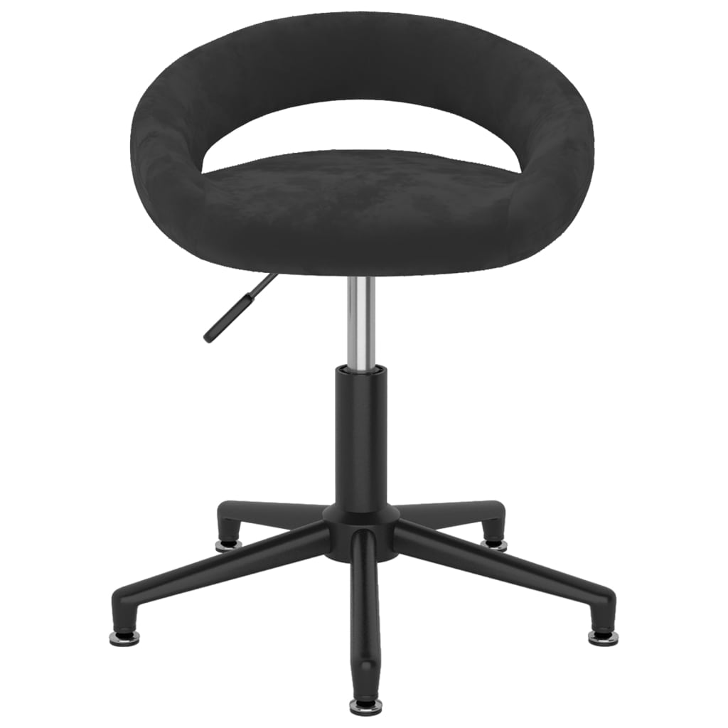 2 db fekete bársony forgó étkezőszék