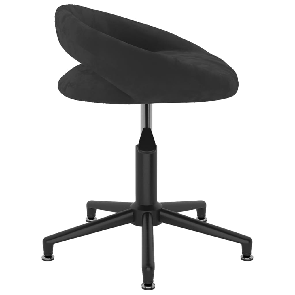 2 db fekete bársony forgó étkezőszék