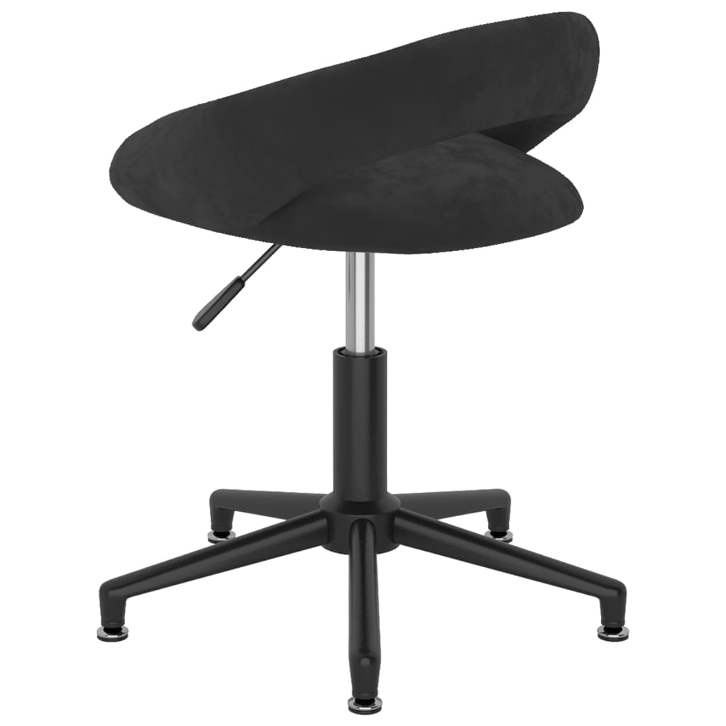 2 db fekete bársony forgó étkezőszék