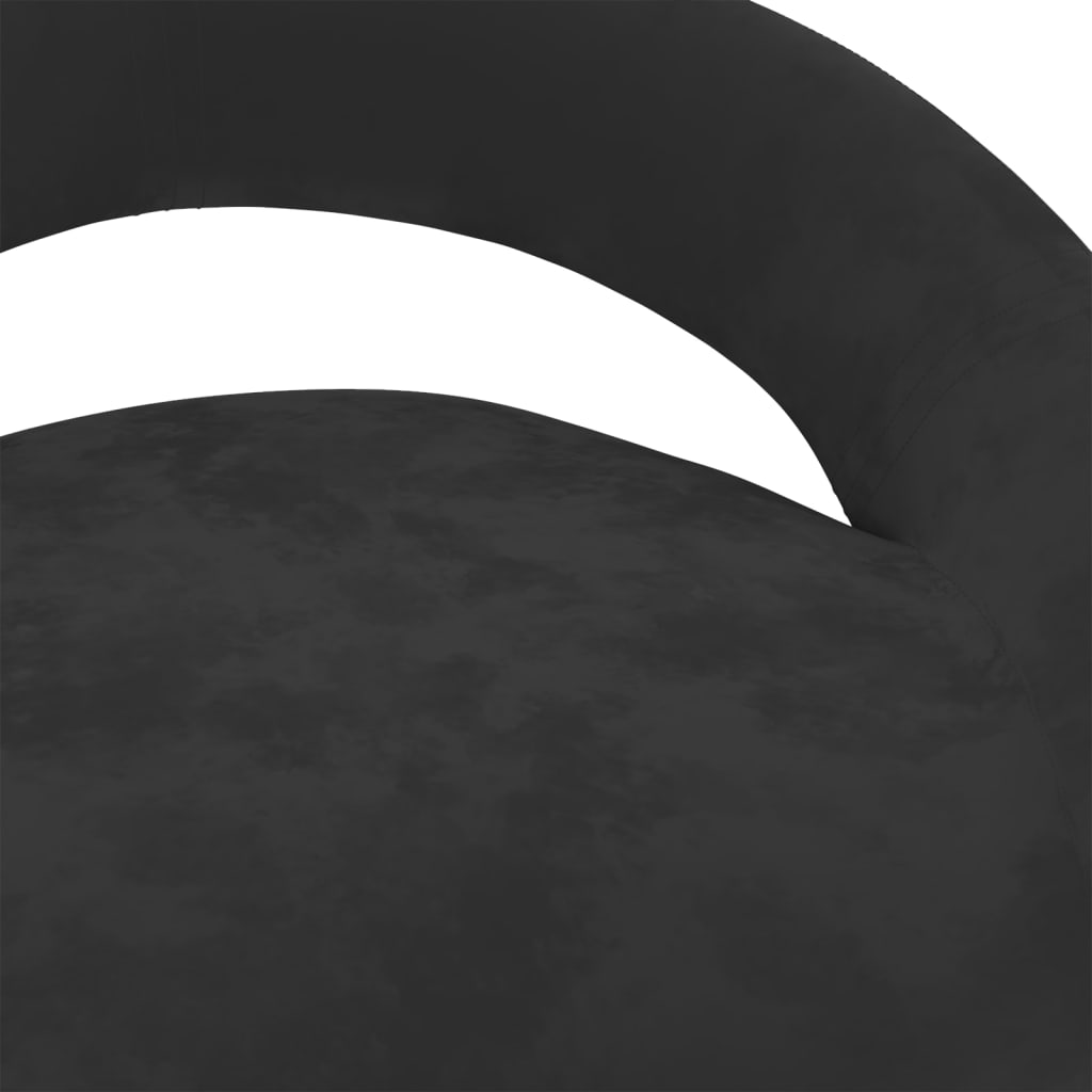 2 db fekete bársony forgó étkezőszék