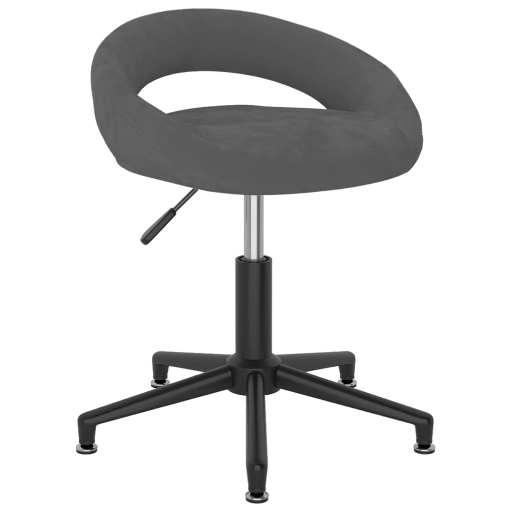 

vidaXL Eetkamerstoelen draaibaar 2 st fluweel donkergrijs