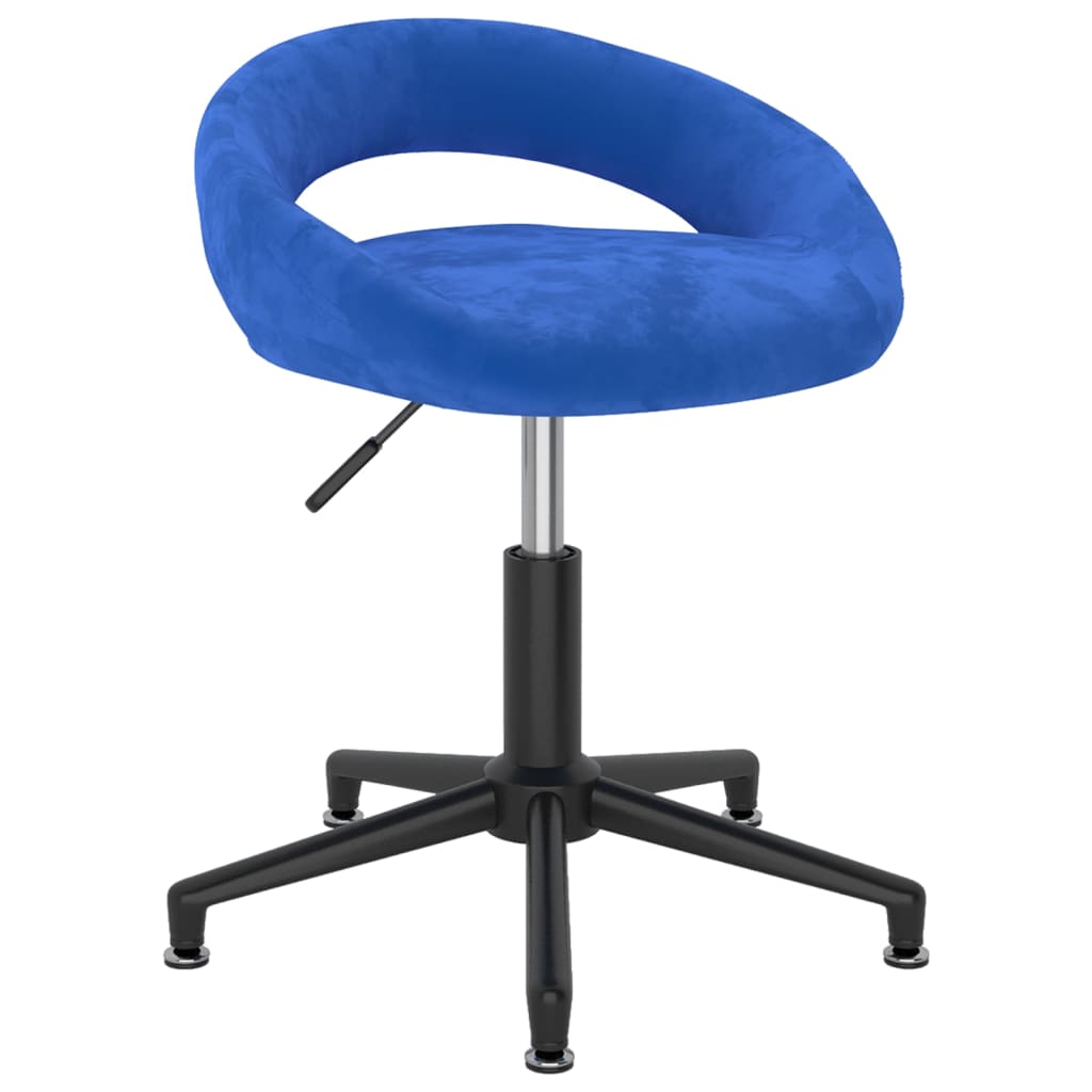

vidaXL Eetkamerstoelen draaibaar 2 st fluweel blauw