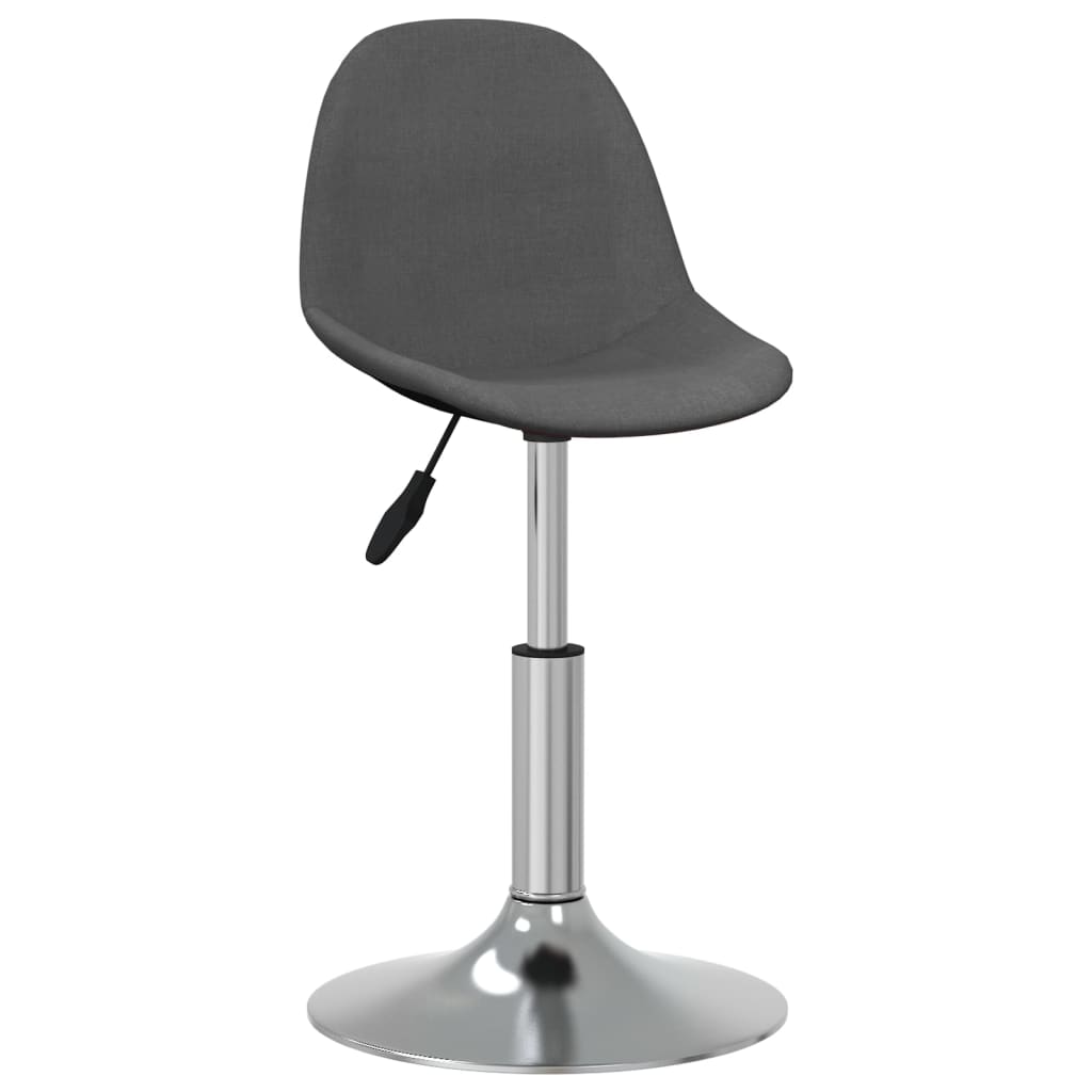 

vidaXL Eetkamerstoelen draaibaar 2 st stof donkergrijs