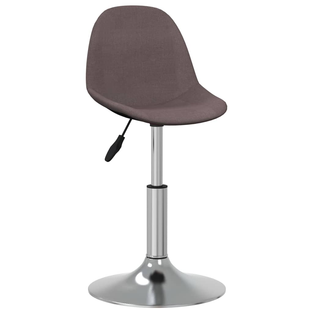 

vidaXL Eetkamerstoelen draaibaar 2 st stof taupe