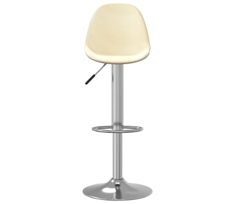 vidaXL Baro taburetė, kreminės spalvos, audinys