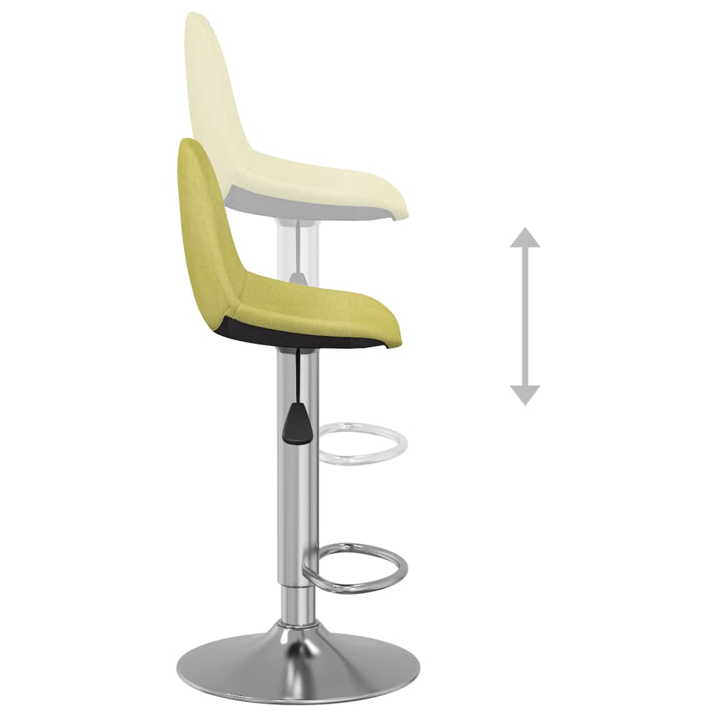 Бар табуретка, зелена, текстил