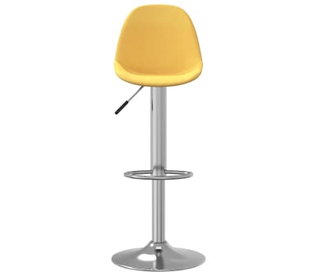 vidaXL Baro taburetė, garstyčių geltonos spalvos, audinys