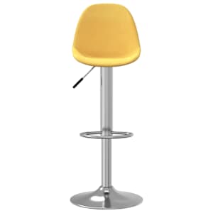 vidaXL Baro taburetė, garstyčių geltonos spalvos, audinys