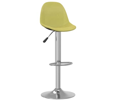 vidaXL Baro taburetės, 2vnt., žalios spalvos, audinys