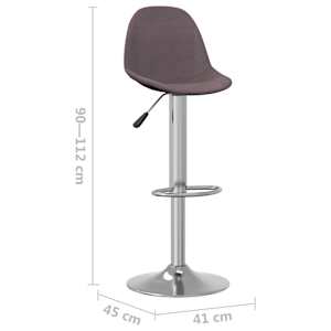 Barové židle 2 ks taupe textil - obrázek 9