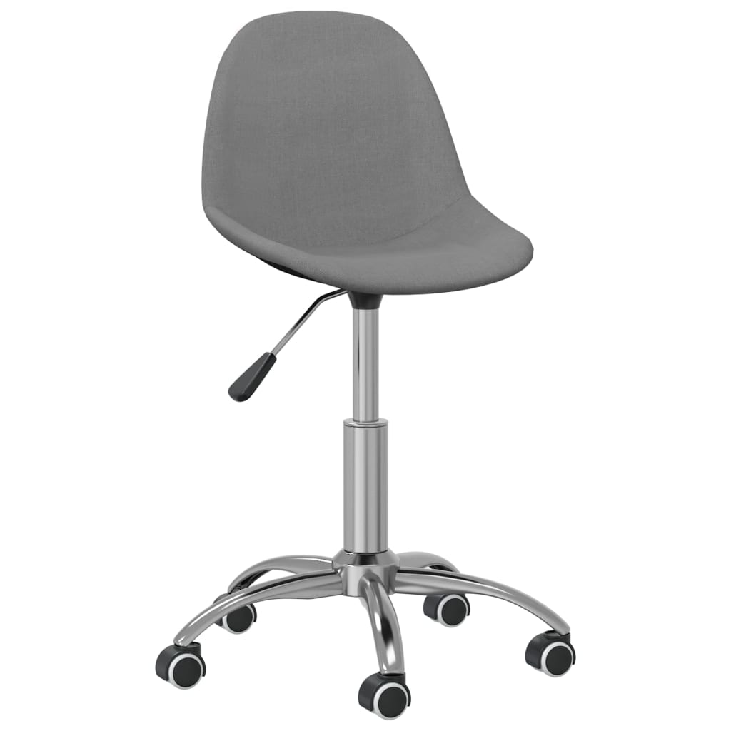 vidaXL Chaises pivotantes à manger lot de 2 gris clair tissu