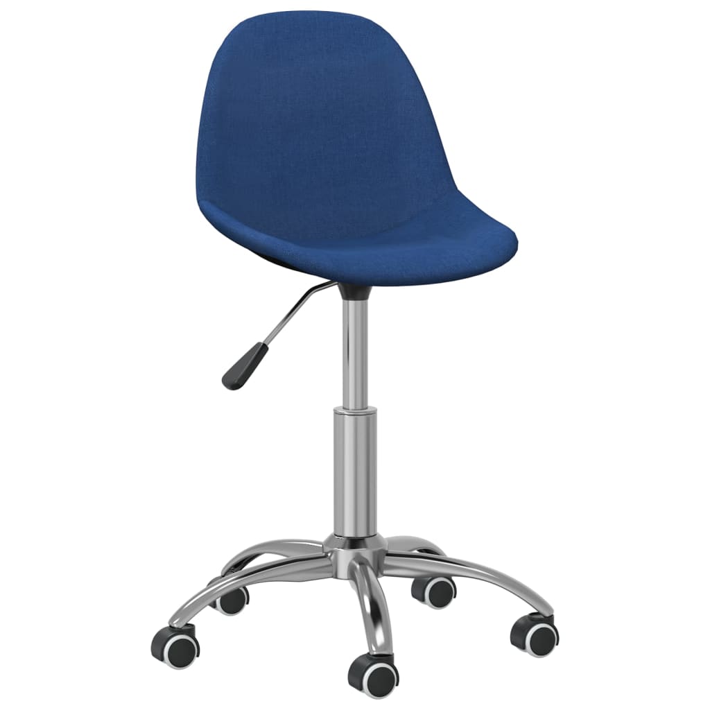 

vidaXL Eetkamerstoelen draaibaar 2 st stof blauw