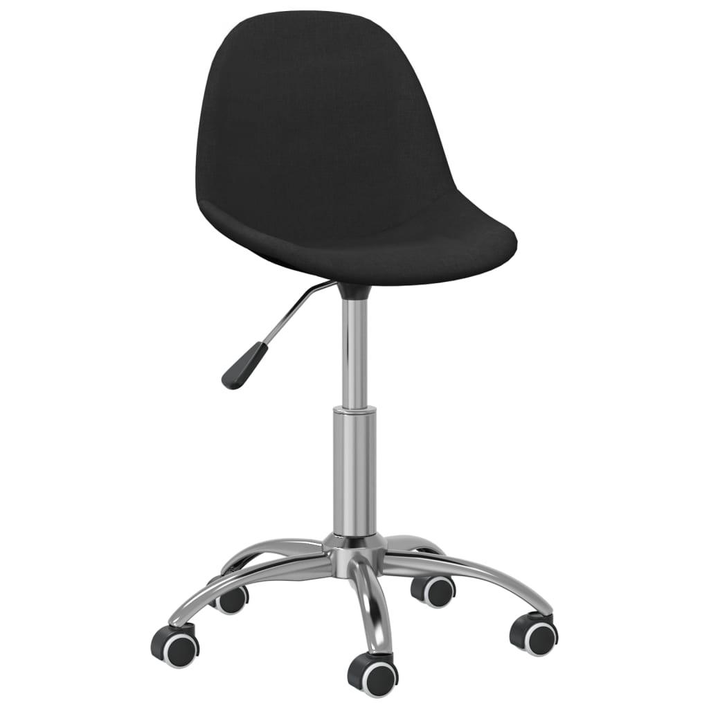 

vidaXL Eetkamerstoelen 2 st draaibaar stof zwart