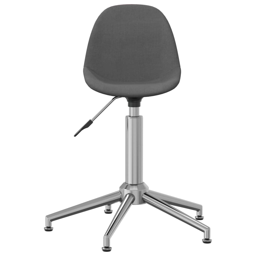 vidaXL Chaise pivotante de bureau Gris foncé Tissu