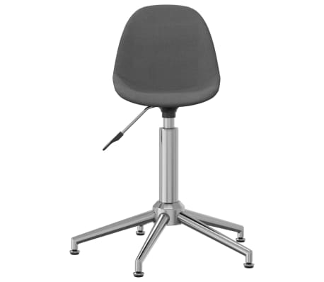 vidaXL Chaise pivotante de bureau Gris foncé Tissu