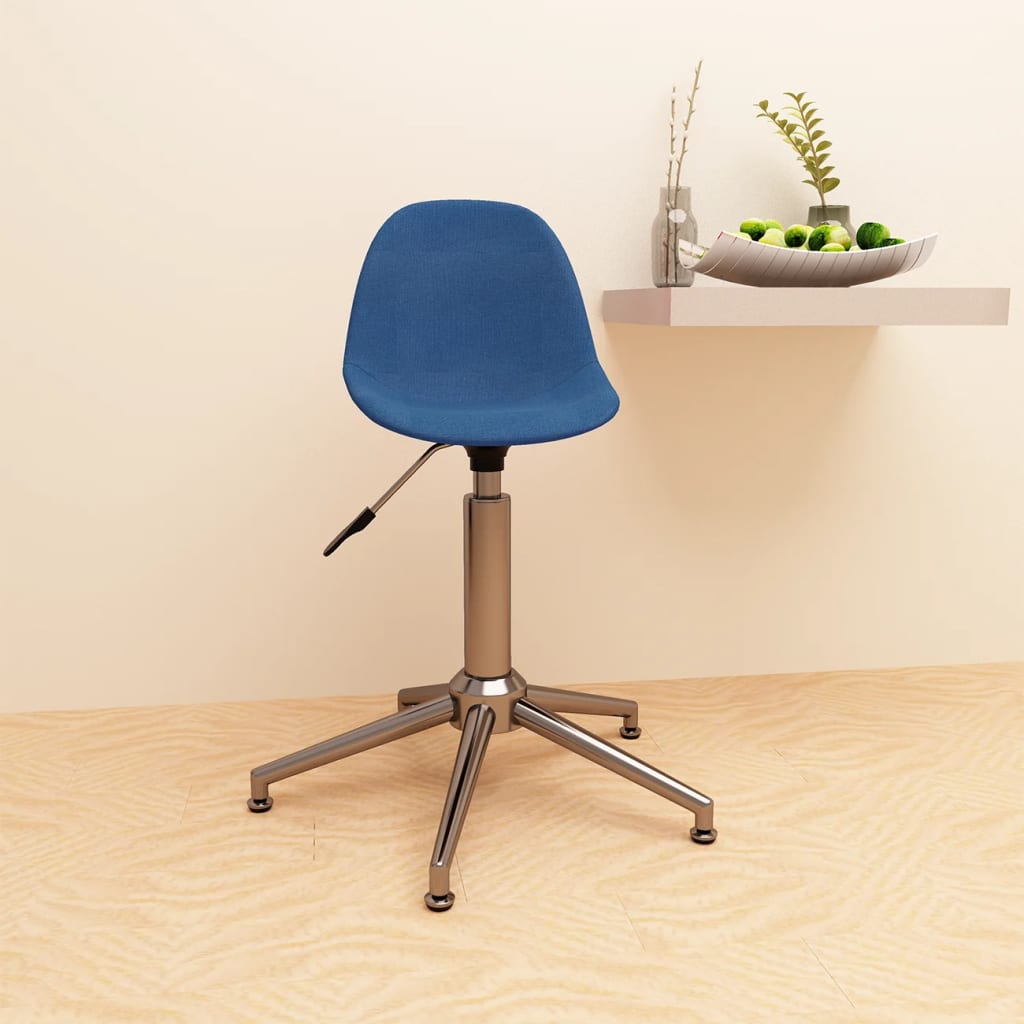 Otočná kancelářská židle modrá textil