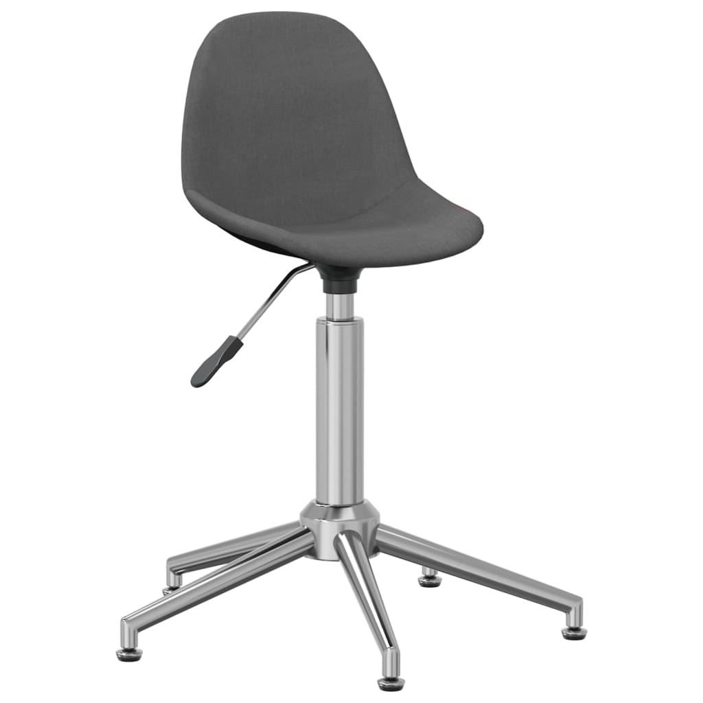 

vidaXL Eetkamerstoelen draaibaar 2 st stof donkergrijs