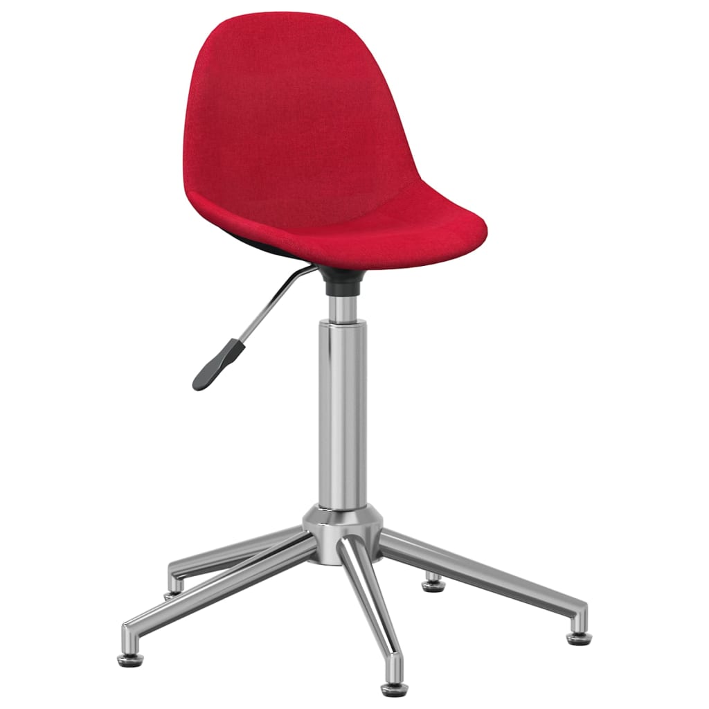 

vidaXL Eetkamerstoelen draaibaar 2 st stof wijnrood