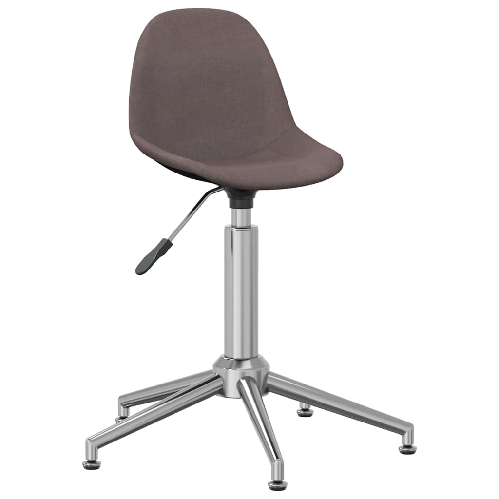 

vidaXL Eetkamerstoelen draaibaar 2 st stof taupe