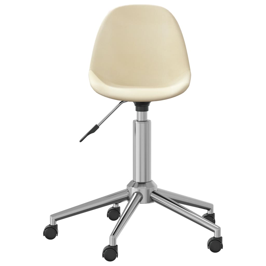 vidaXL Chaise pivotante de bureau Crème Tissu