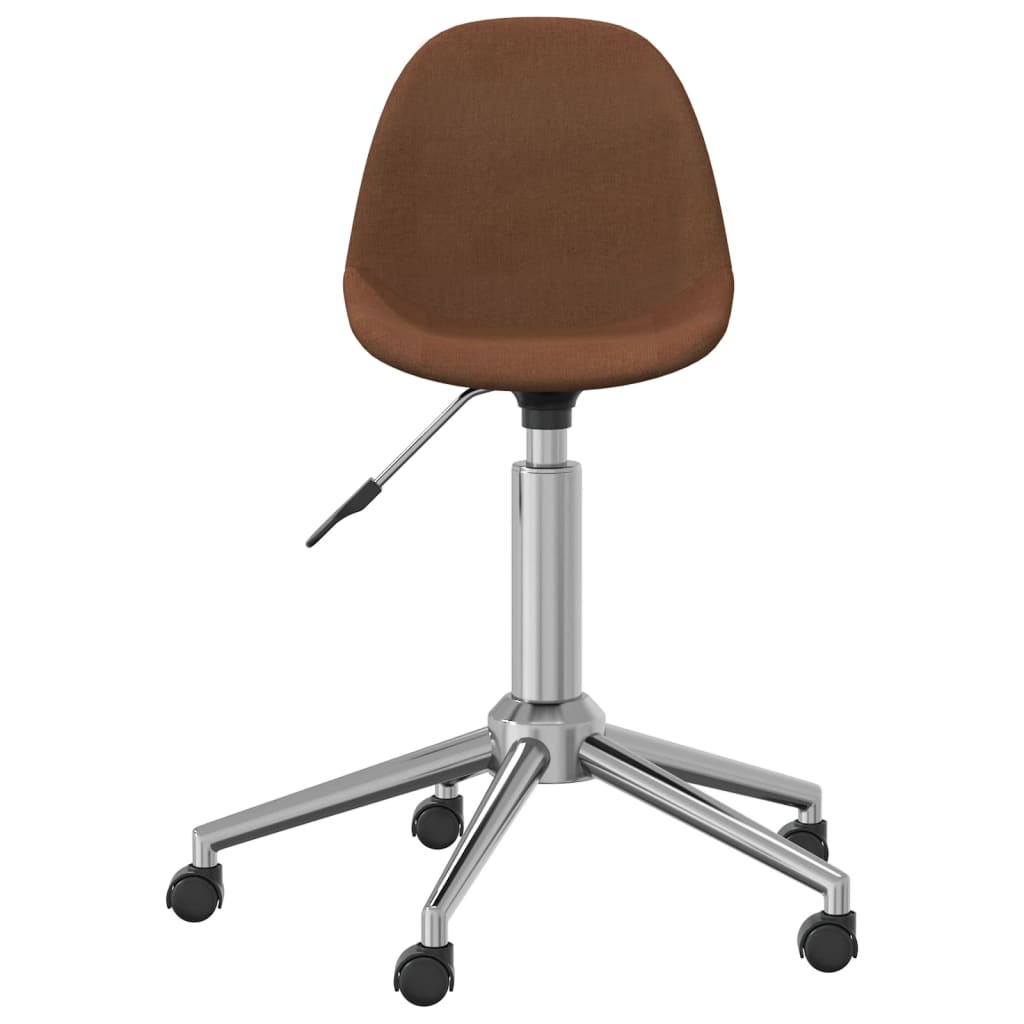 vidaXL Chaise pivotante de bureau Marron Tissu