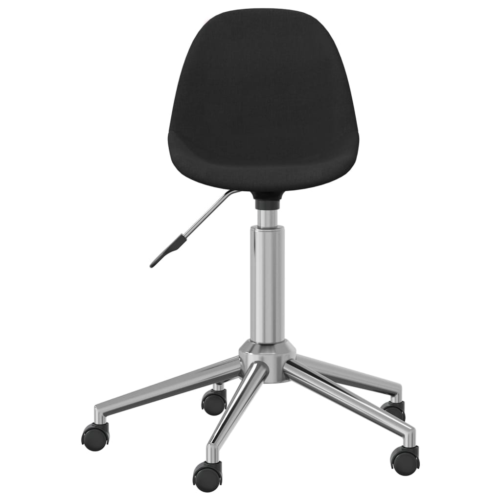 vidaXL Chaise pivotante de bureau Noir Tissu