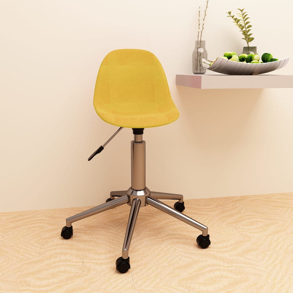 Petrashop  Otočná kancelářská židle hořčicově žlutá textil