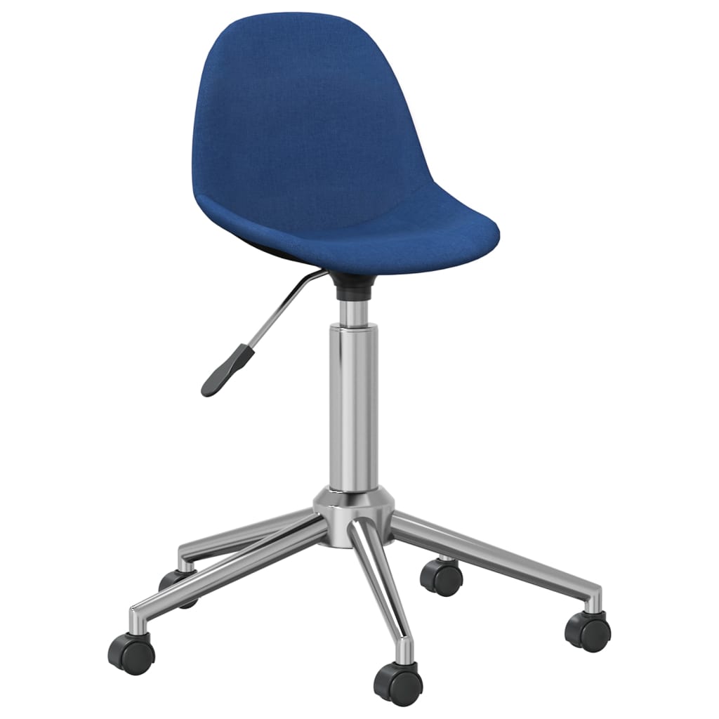 

vidaXL Eetkamerstoelen draaibaar 2 st stof blauw
