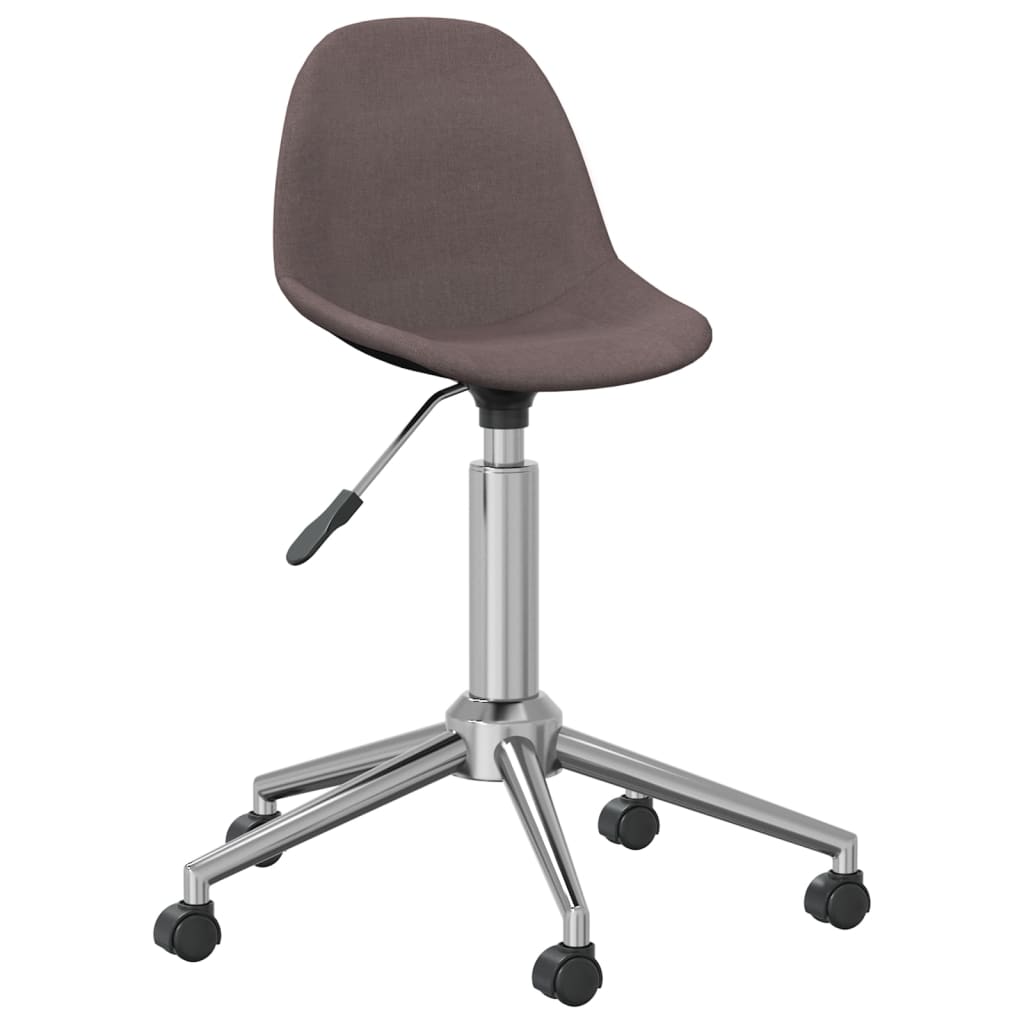 

vidaXL Eetkamerstoelen draaibaar 2 st stof taupe