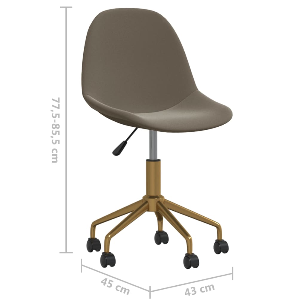 világosszürke bársony forgó étkezőszék