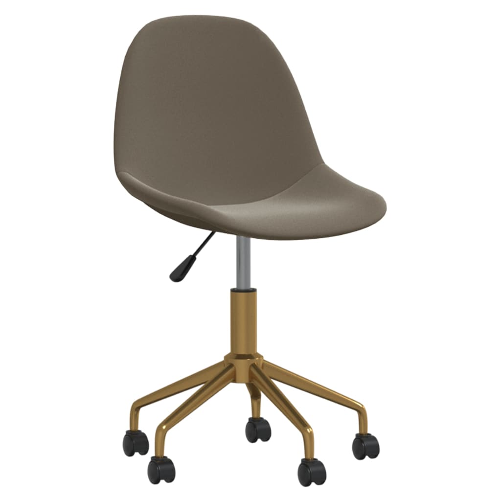 

vidaXL Eetkamerstoelen draaibaar 2 st fluweel lichtgrijs