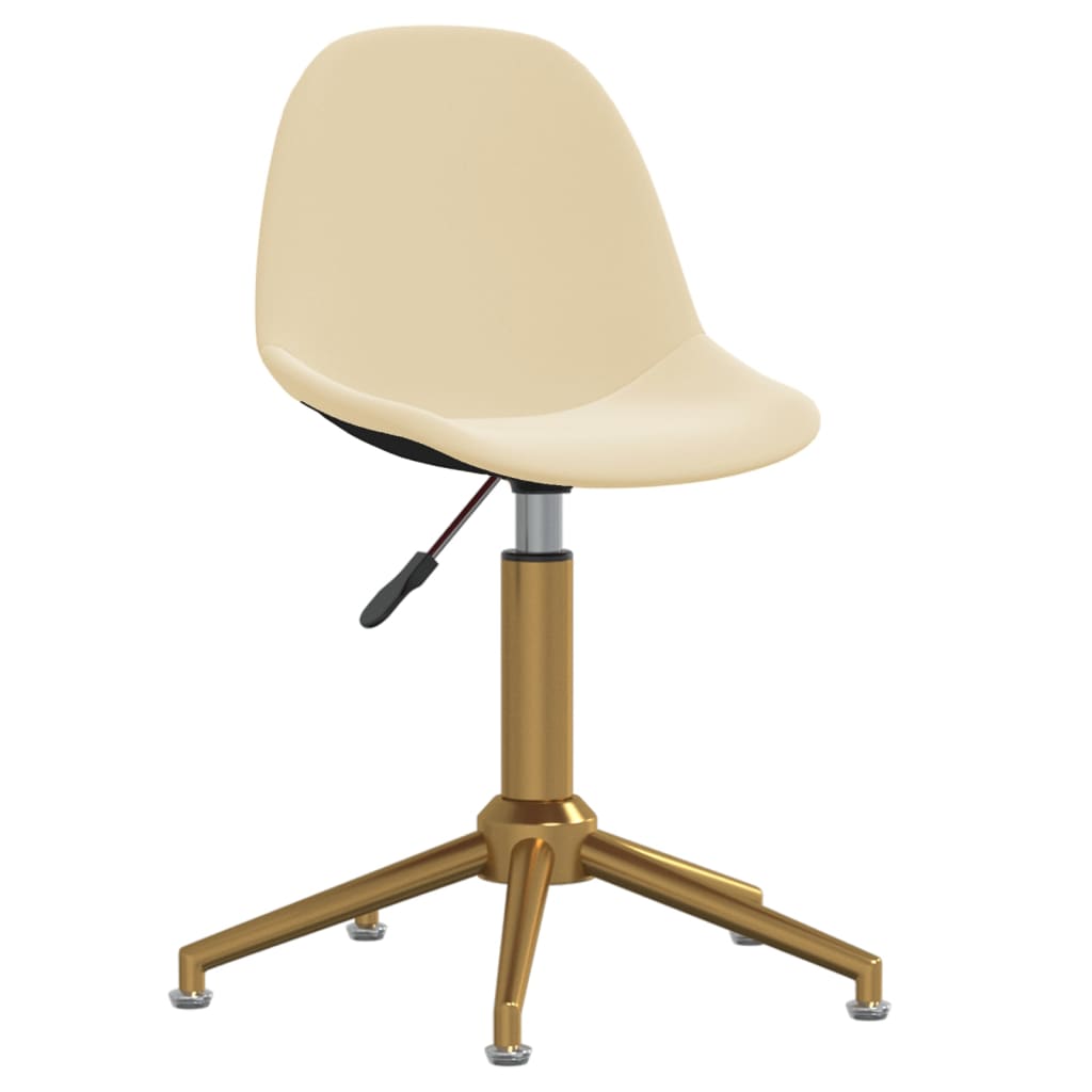 

vidaXL Eetkamerstoelen draaibaar 2 st fluweel crèmekleurig