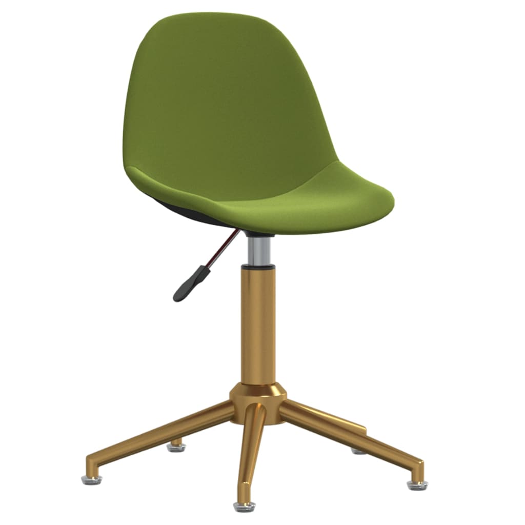 vidaXL Въртящи се трапезни столове, 2 бр, светлозелени, кадифе