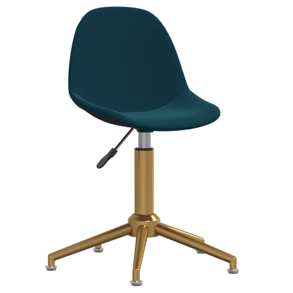 

vidaXL Eetkamerstoelen draaibaar 2 st fluweel blauw