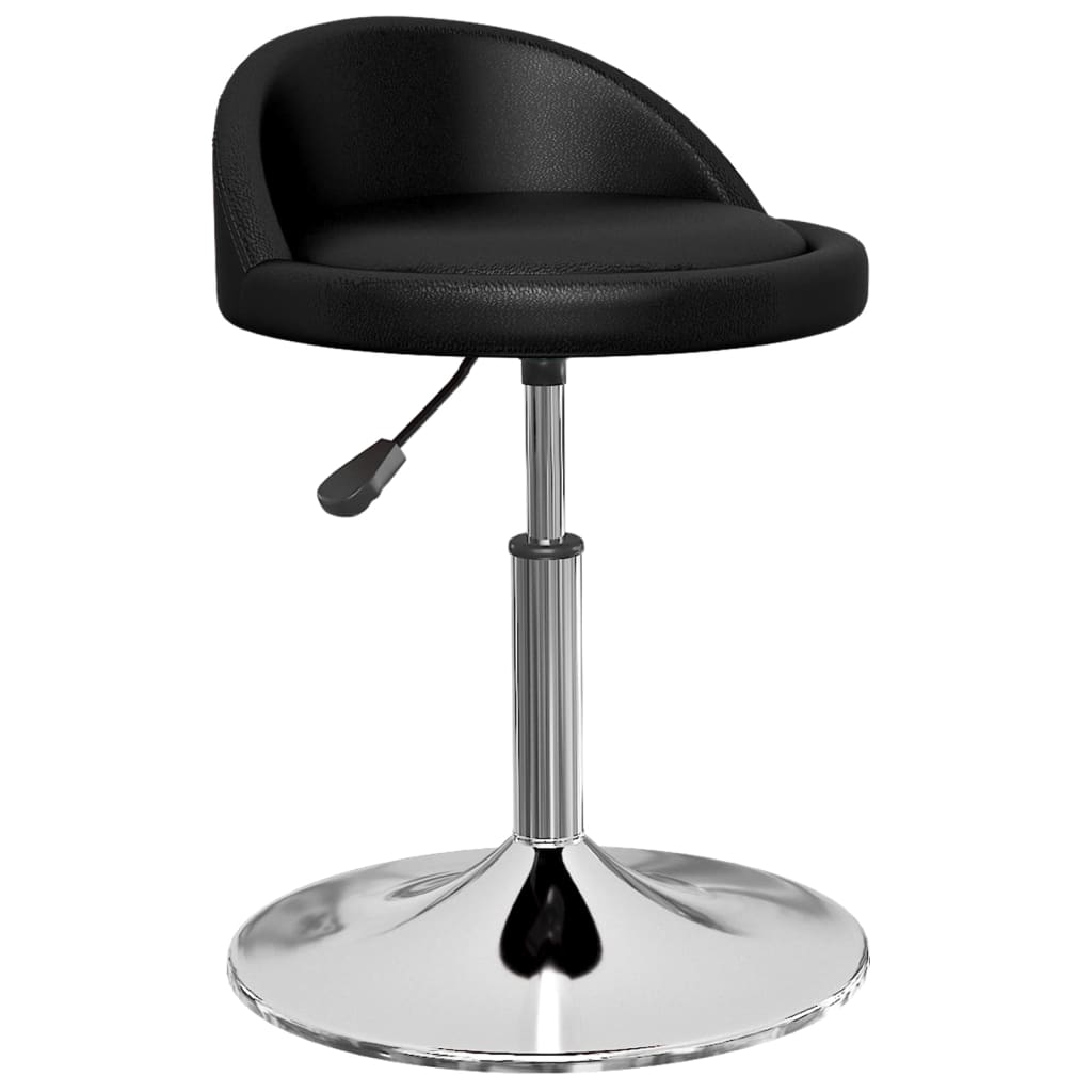 

vidaXL Eetkamerstoelen draaibaar 2 st kunstleer zwart