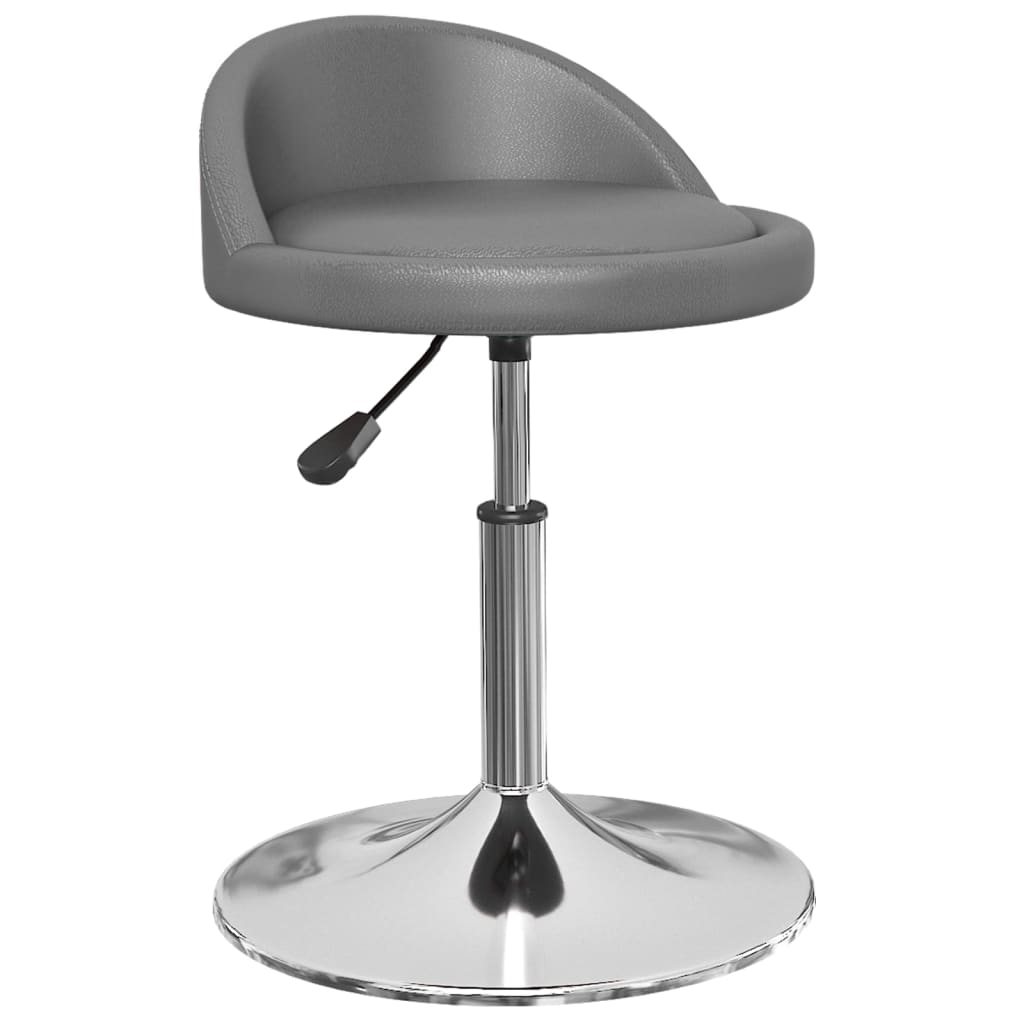 

vidaXL Eetkamerstoelen draaibaar 2 st kunstleer grijs