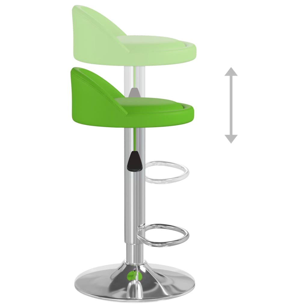 Бар табуретка, зелена, изкуствена кожа