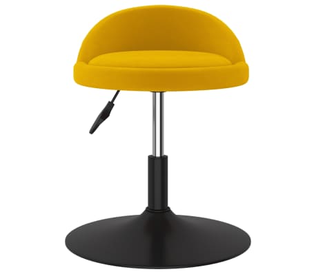 vidaXL Pasukama valgomojo kėdė, geltonos spalvos, aksomas