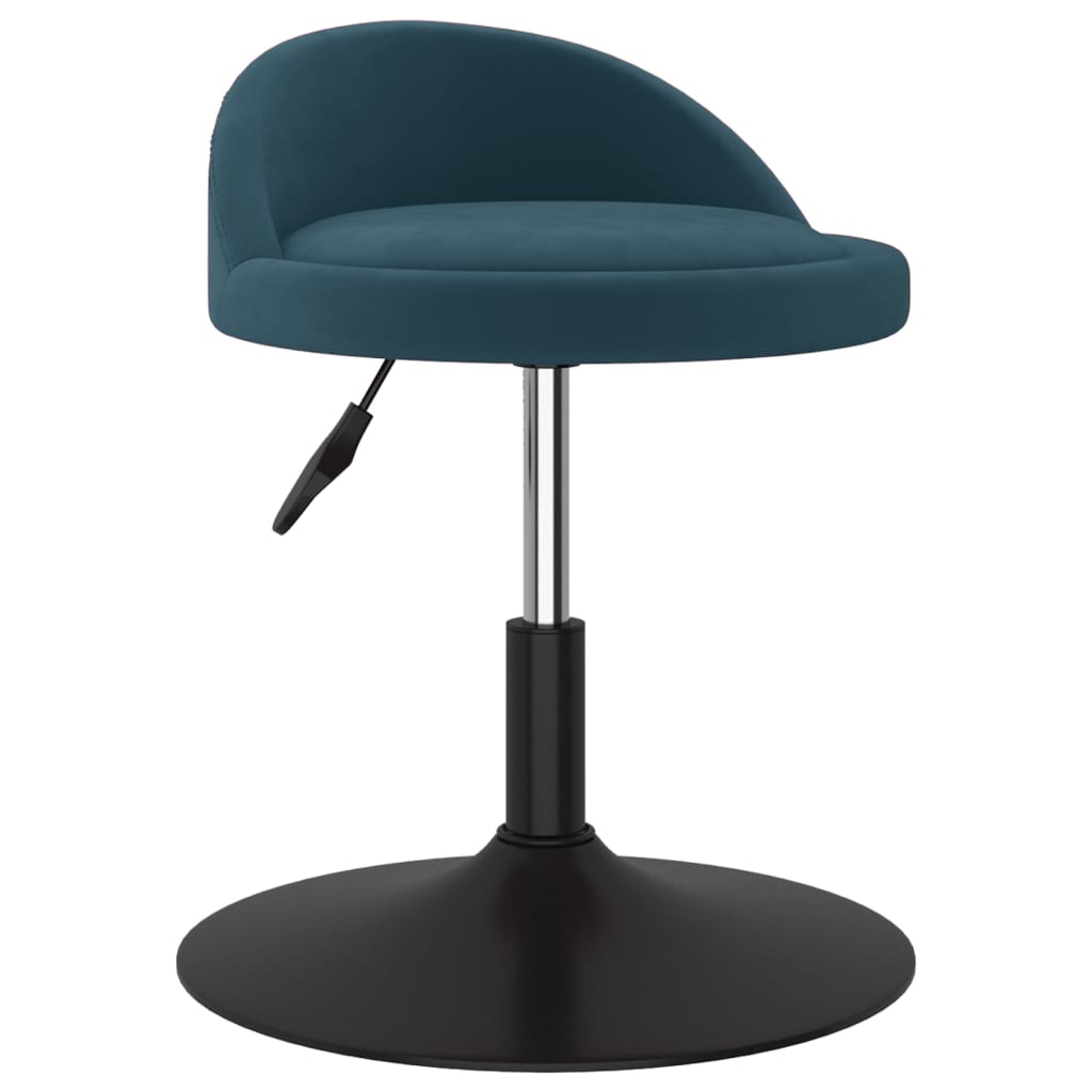 

vidaXL Eetkamerstoelen draaibaar 2 st fluweel blauw