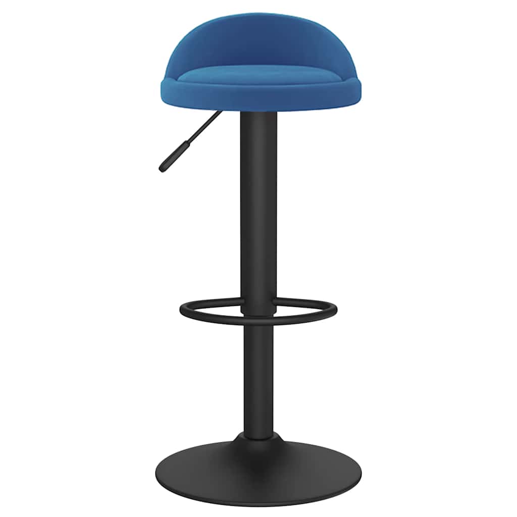 vidaXL Scaun de bar, albastru, catifea