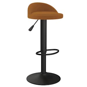 vidaXL Baro taburetės, 2vnt., rudos spalvos, aksomas