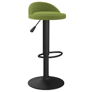 vidaXL Baro taburetės, 2vnt., &scaron;viesiai žalios spalvos, aksomas