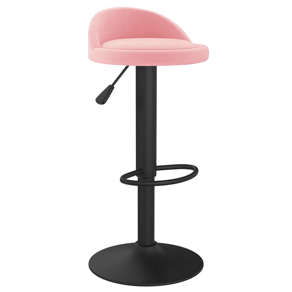 

vidaXL Barkrukken 2 st fluweel roze